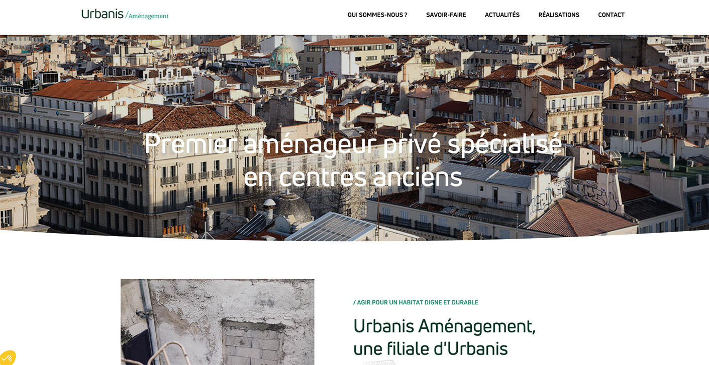 Un nouveau site pour Urbanis Aménagement Urbanis Agir pour un habitat digne et durable